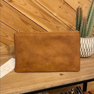 Distressed Camel Crossbody Bag